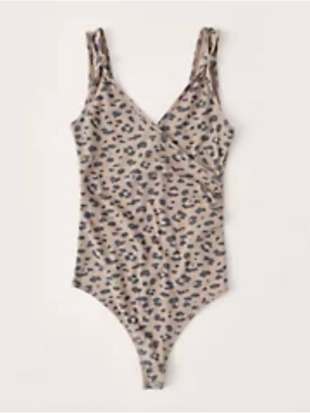 Abercrombie & Fitch NWT Sleeveless Leopard Wrap Bodysuit Women’s Size L